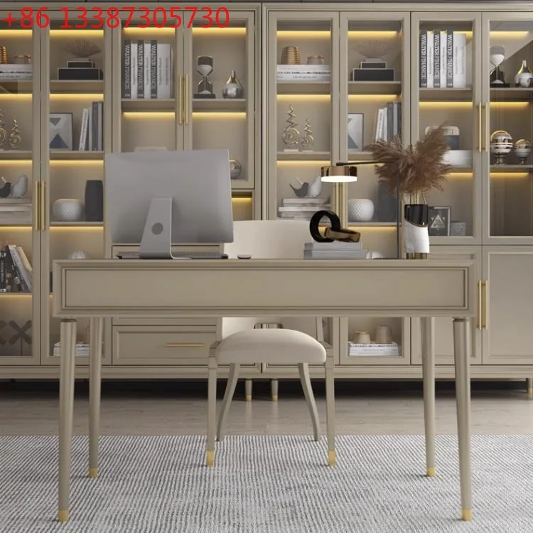 

American light luxury solid wood home desk modern simple small apartment writing desk