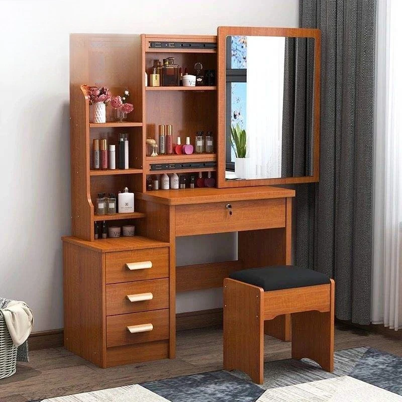 التجارة الخارجية انفجار خلع الملابس طاولة زينة صغيرة لغرفة النوم الحديثة خزانة تخزين بسيطة شقة صغيرة علامة التبويب ماكياج #4