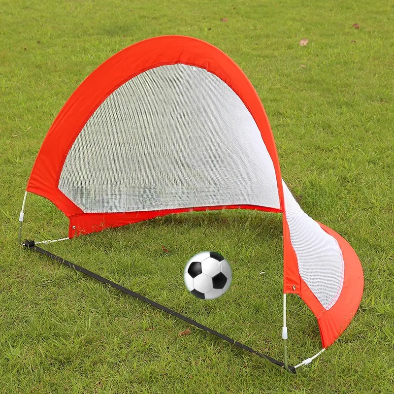 Folding Football Goal Net Portable Soccer Training Goal Tent Kids Indoor Outdoor Play Toys Soccer Ball Practice Gate Equipment