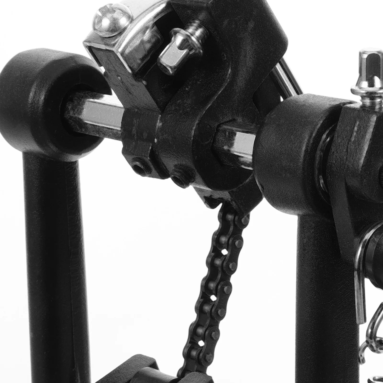 

Aluminum Alloy Kick Bass Single Foot Pedal Thick Chain Widened Base Plate Extended Anti-Slip Design Adjustable Spring Tension