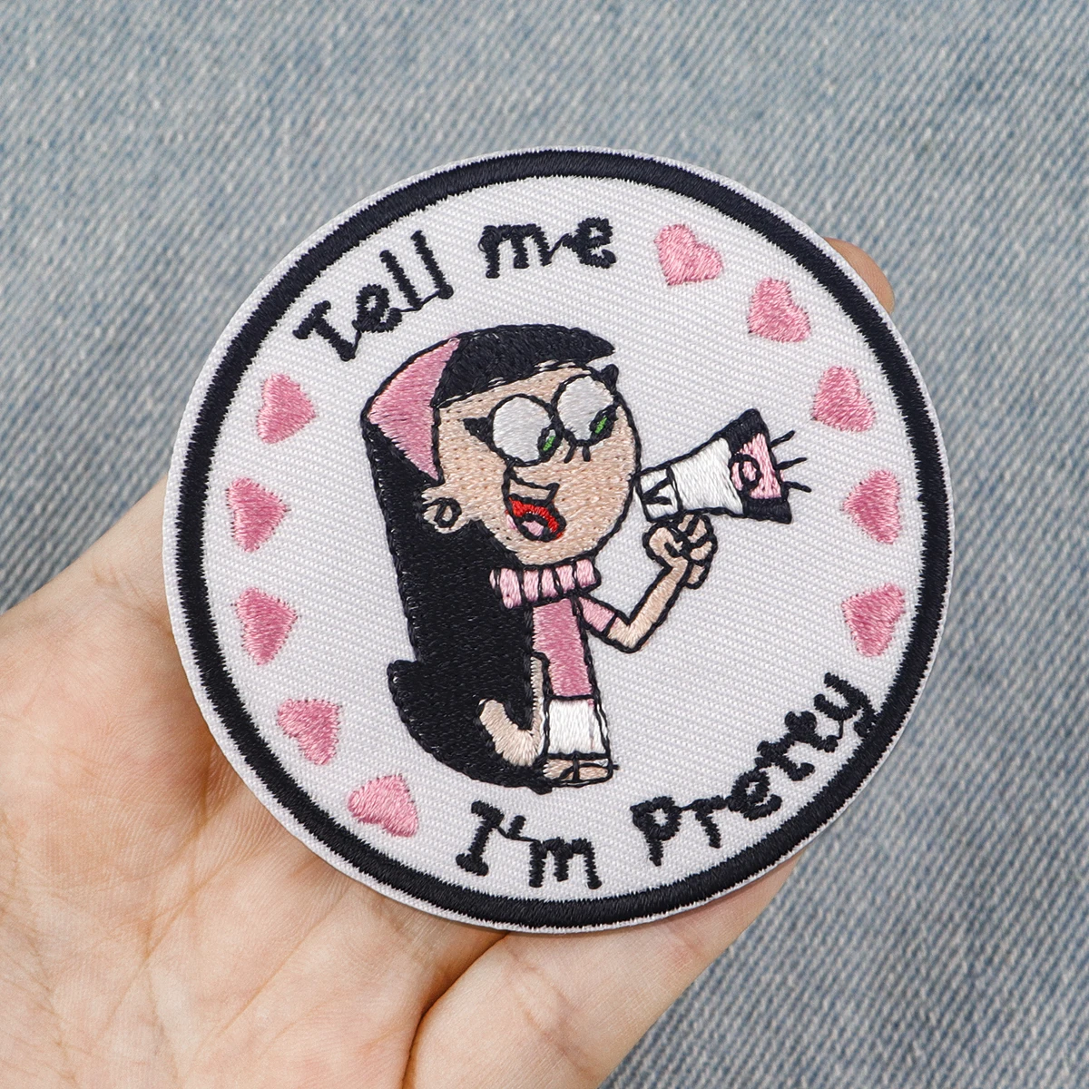 Pretty Girl Patches For Clothing DIY Badge Adhesive Patches Lovely Cartoon Embroidered Patches On Clothes Stickers Appliques