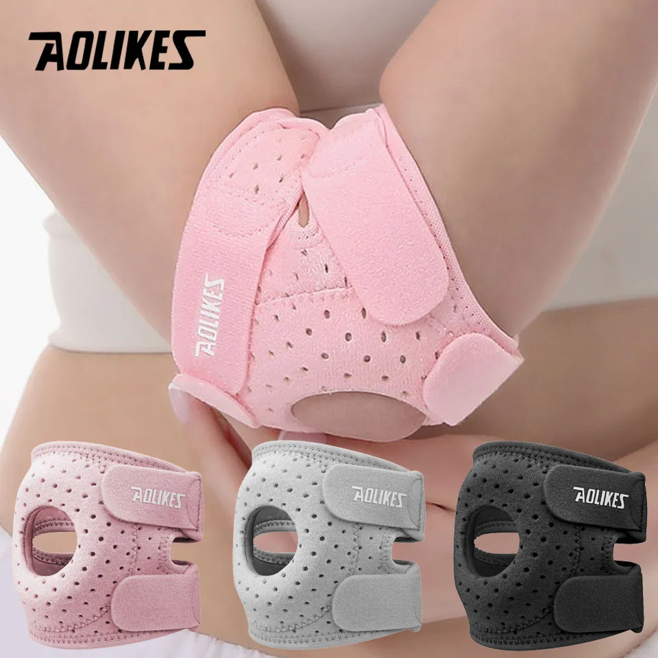 AOLIKES 1 funda de compresión de codo, codera para codo de tenis para mujeres y hombres, funda de codo para tenis, golfista, bádminton