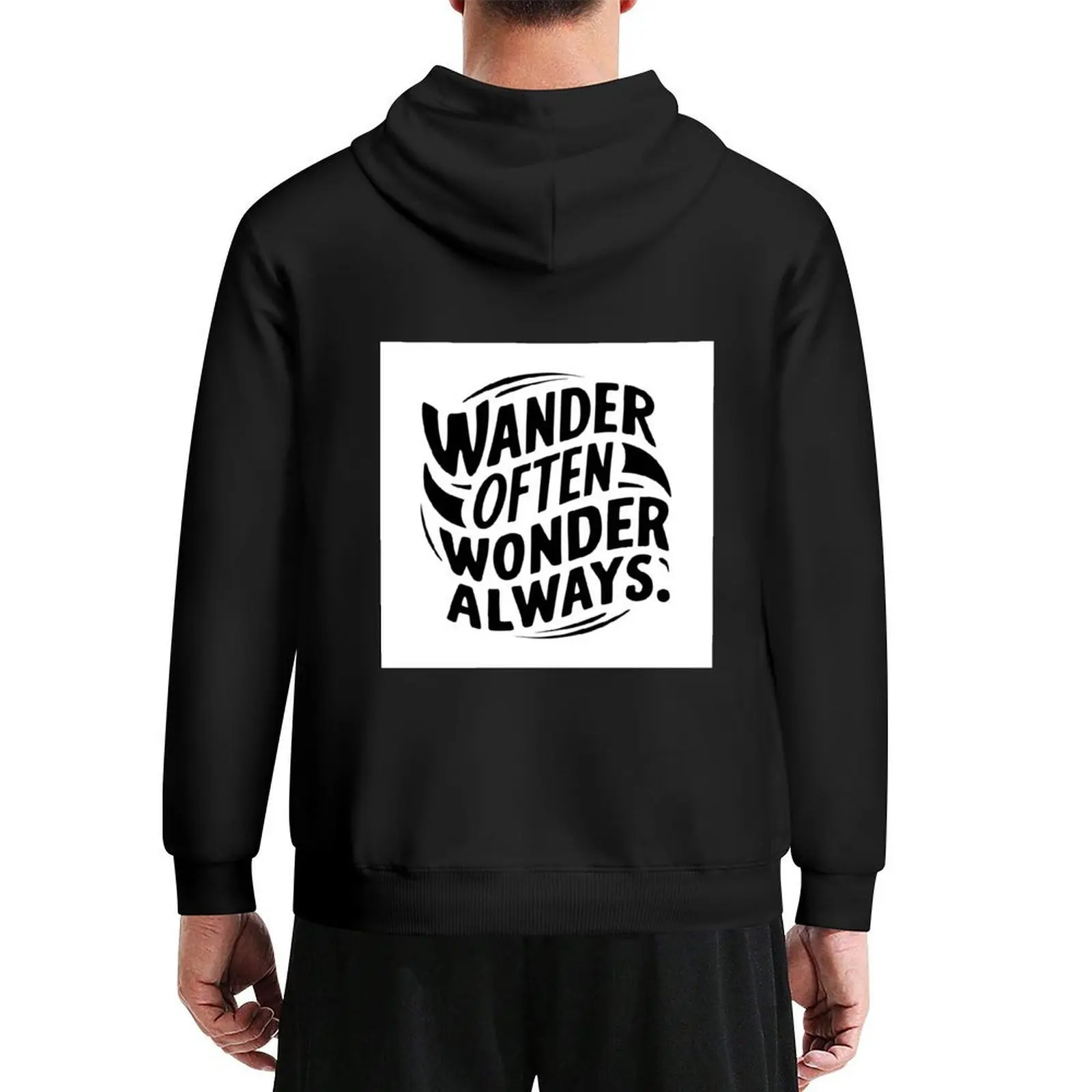 

Wander often wonder always Hoodie men's clothing men's winter sweater korean clothes male clothes hoodies for men high quality
