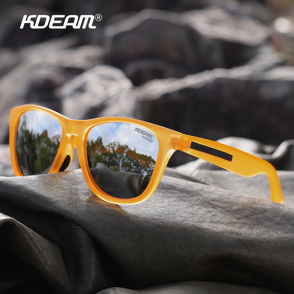 KDEAM New Lightweight TR90 Men's Sunglasses Polarized Eye-Impenetrable Mirror Sun Glasses For Women Zipper Case Included