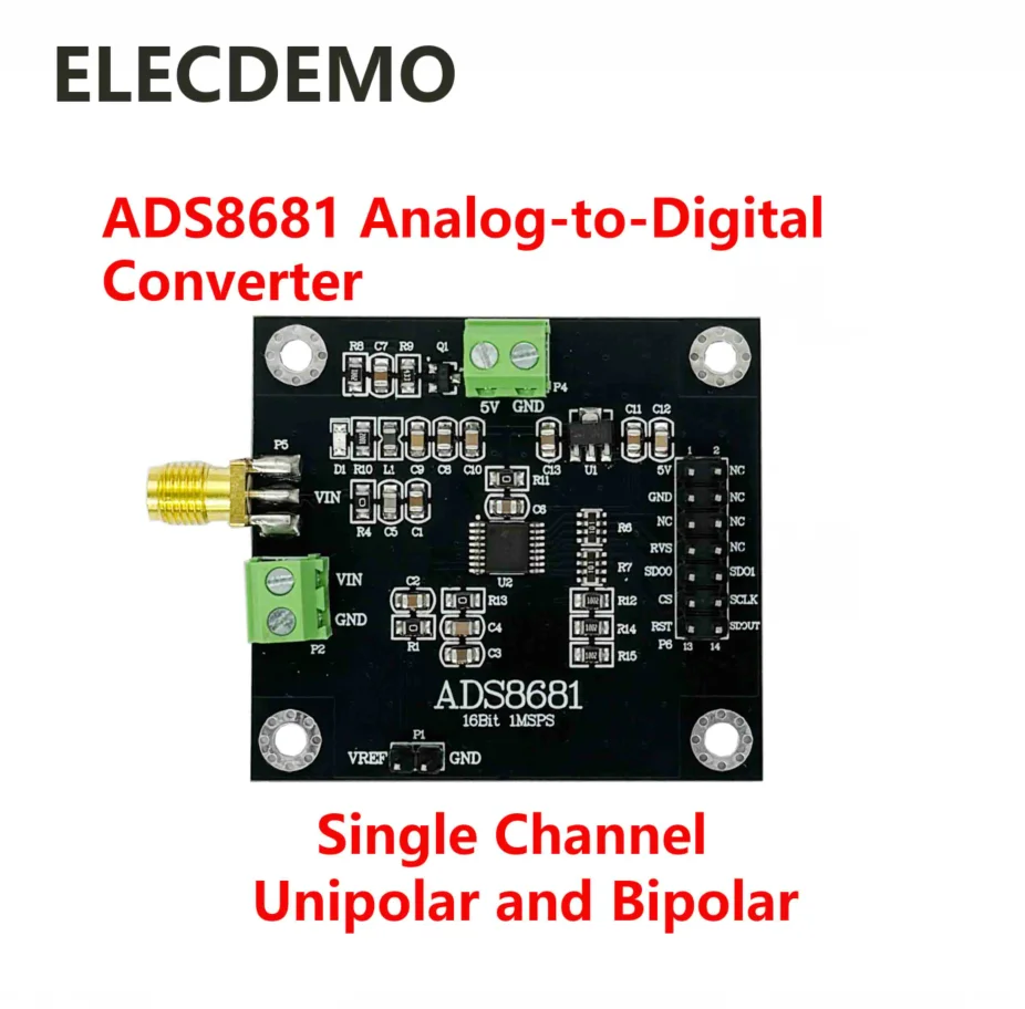 

ADS8681 analog-to-digital converter single bipolar 16-bit ADC data acquisition module 1MSPS high-speed sampling