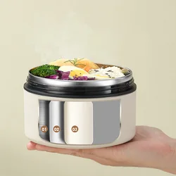 1PC Portable Sealed Insulated Lunch Box Microwaveable Stainless Steel Food Container With Rice Available