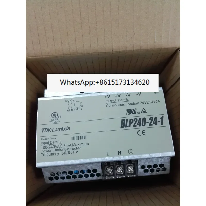 This high performance DIN rail power supply delivers reliable 24V DC output for industrial automation and control systems.