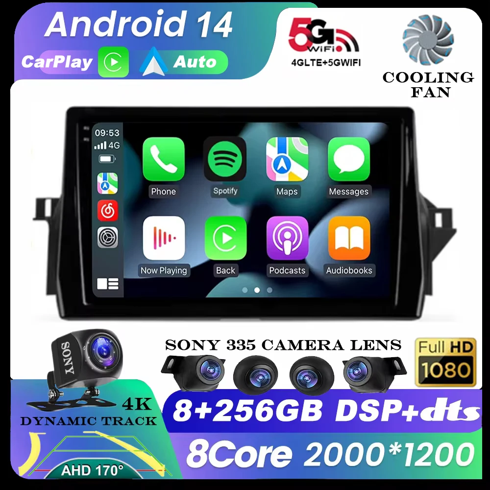 

Android 14 Carplay Auto Car Radio For Toyota Camry VIII 8 XV70 2020-2021 Multimedia Video Player Navigation GPS Stereo Head Unit