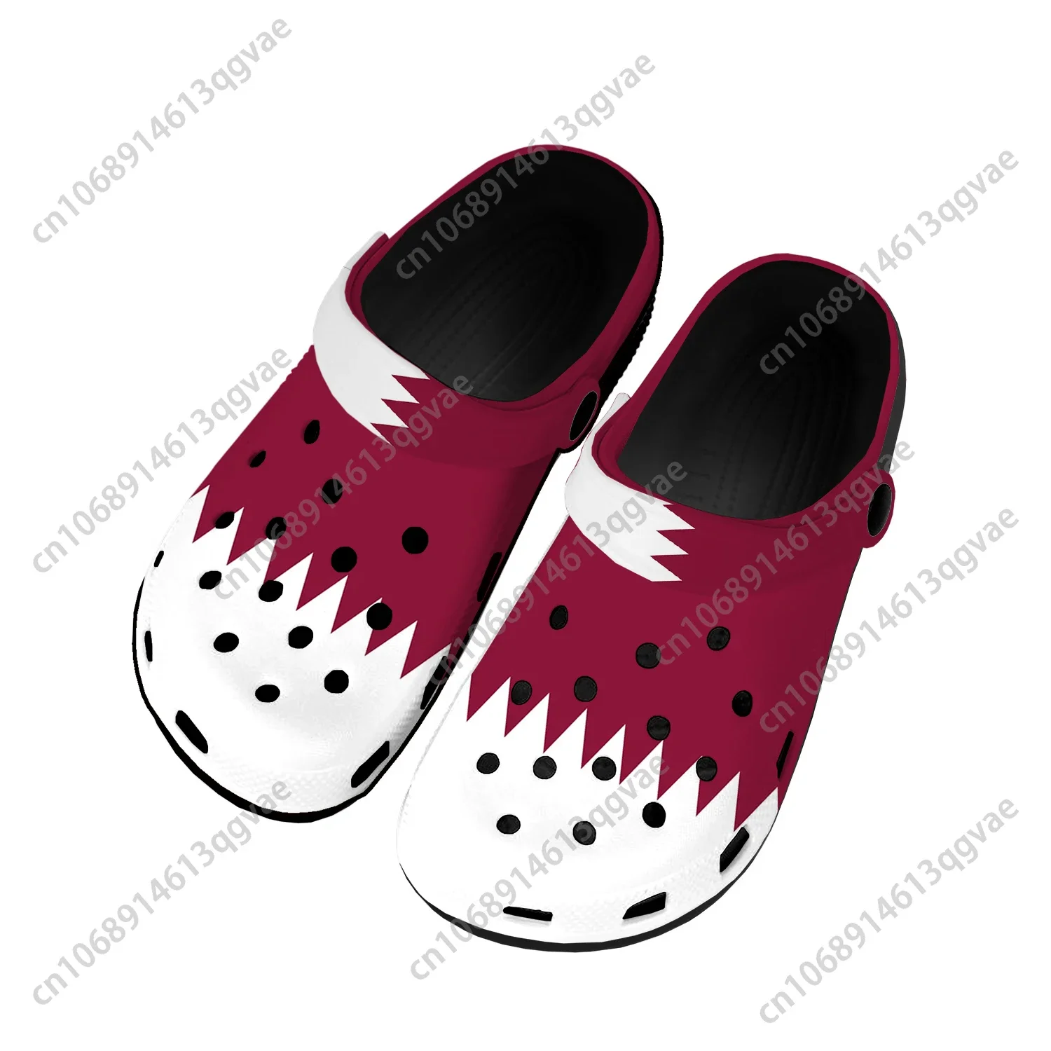 

Qatar Flag Home Clogs Custom Water Shoes Mens Womens Teenager Qatar Shoe Garden Clog Breathable Beach Hole Slippers