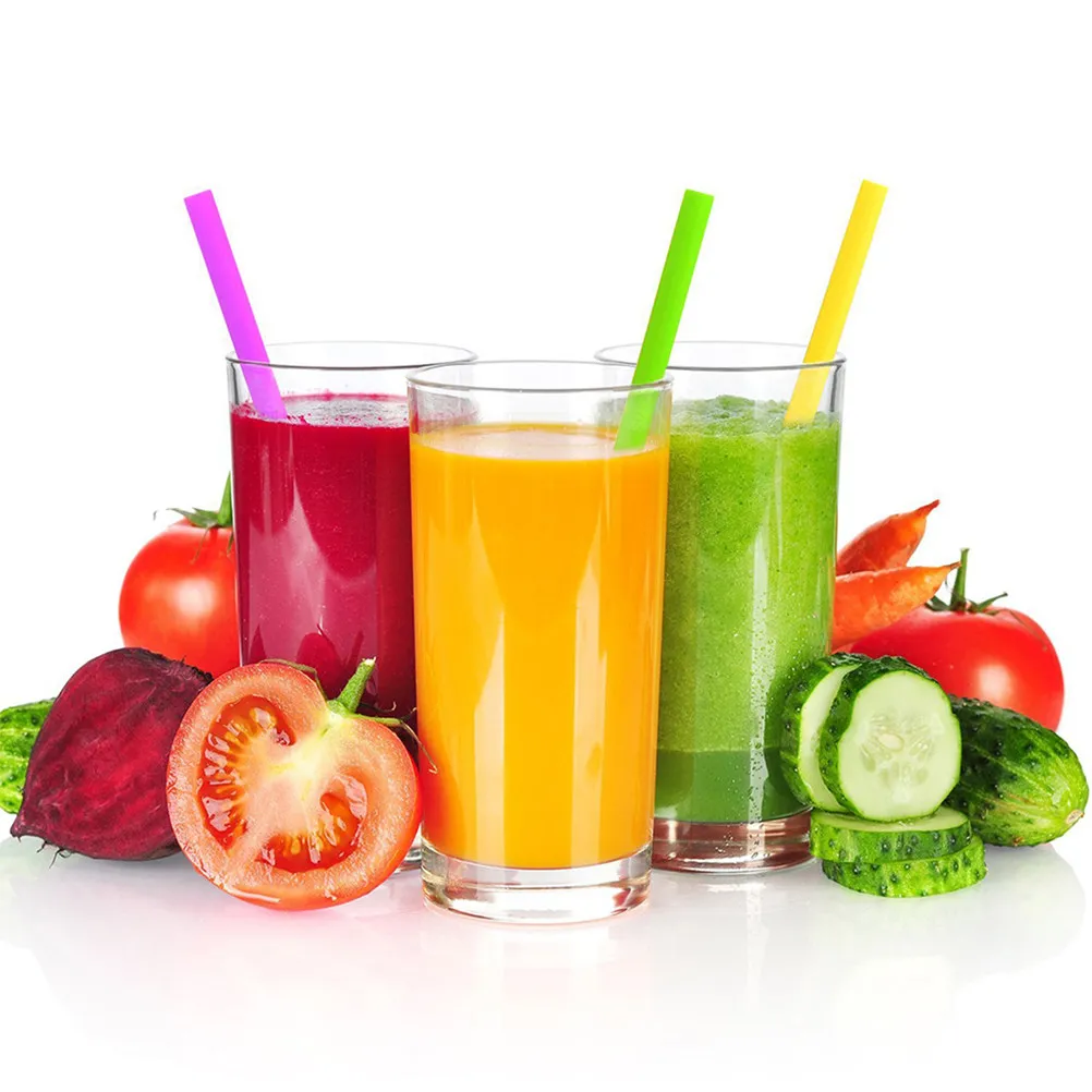 6Pcs Reusable Silicone Drinking Straws – Eco-Friendly, Non-Toxic, Soft & Comfortable for Smoothies, Coffee, Tea, Cocktails