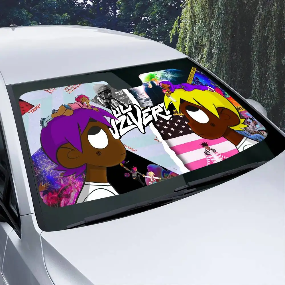 L-Lil-Uzi-VertS سيارة ظلال الشمس غطاء المضادة للأشعة فوق البنفسجية حماية نافذة السيارة الشمسيات طوي الزجاج الأمامي ظلة الملحقات