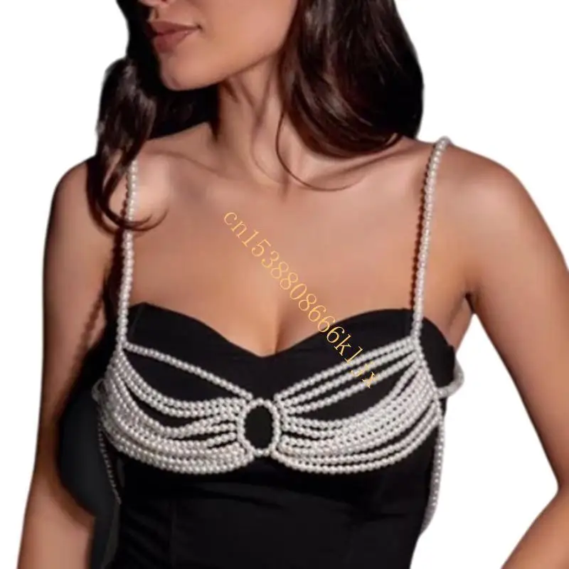 

Слоистый жемчуг бикини TOP TOP BODY BRA для музыкальных фестивалей и вечеринок 066c