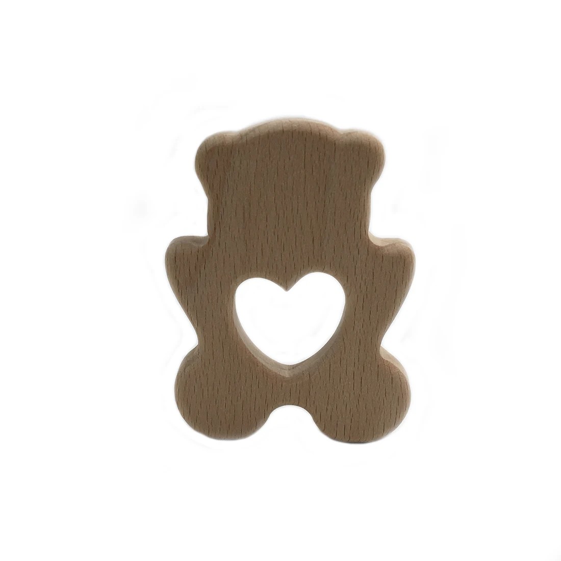 ABCPICK Organic Beech Wooden Polar Bear DIY Pacifier Chain Jewelry Making Handmade Personalized Pendent Eco-Friendly Safe Baby