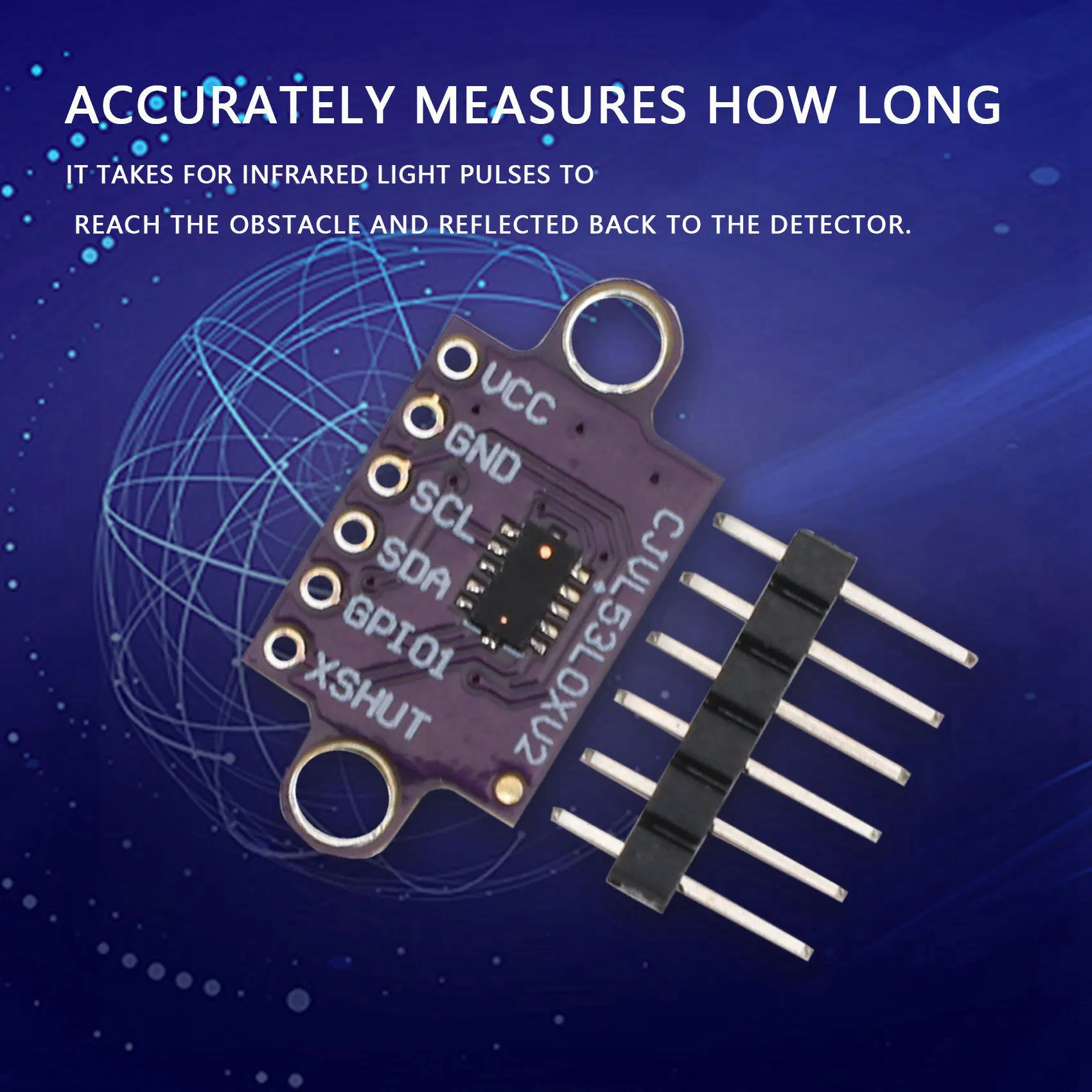 VL53L0X время полета (ToF) датчик дальности разрыва нм фоторасстояние модуль I2C IIC