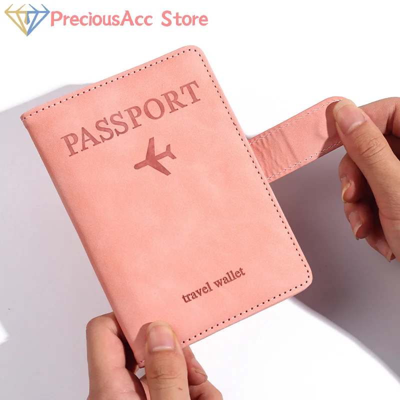 Antimagnetic&Anti-theft Passport Holder Covers Case Travel Credit Card Wallet Leather Passport Book For Women/Men Passport Cover