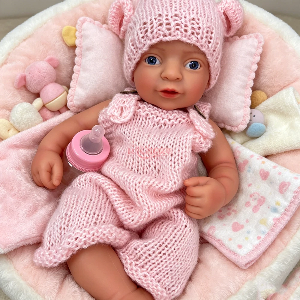 Can Use Pacifiers 17Inch Soft Girl Realistic Weighted Silicone Reborn Doll Hand-Painted Visible Veins Doll Gift for Dementia