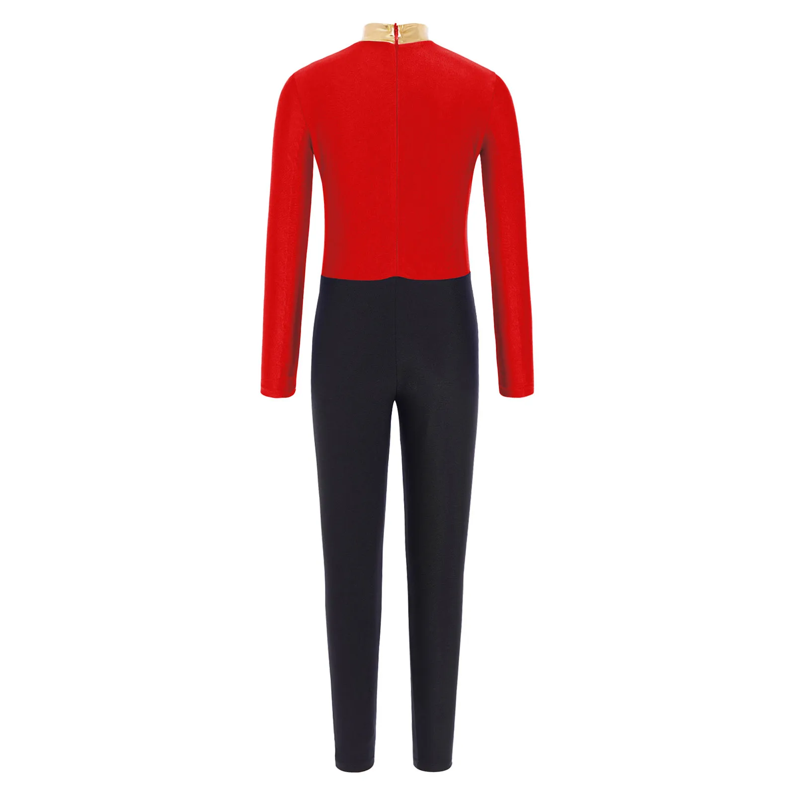 

Детский комбинезон для балета и гимнастики для мальчиков, комбинезон для фигурного катания, боди с металлическим воротником и длинными рукавами, сценическое танцевальное представление