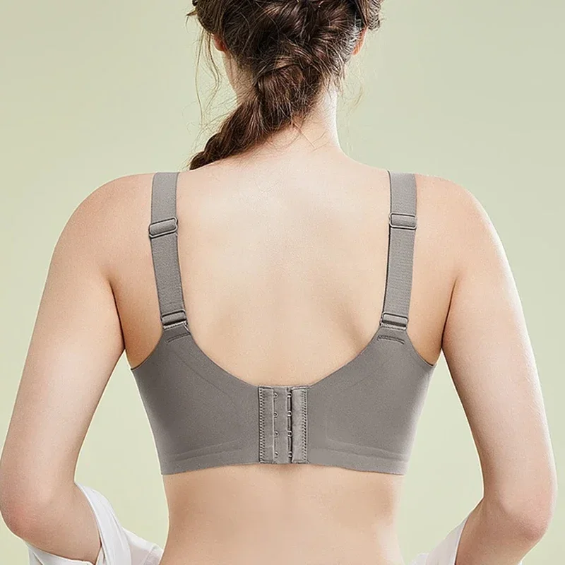 Comfortable BreathableAdjustable Sports Bra Small Breast Reduction Anti-sagging  Large Size Full Cup Wire-free Underwear