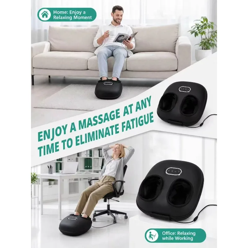Air Compression Foot Massager Deep Kneading Shiatsu Roller With Heating Therapy For Full Feet Relaxation view 5