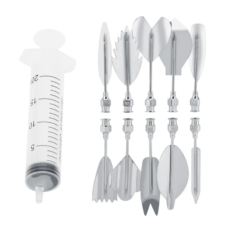 

Формы для 3D-желе из нержавеющей стали, инструмент для декорирования тортов и пудингов, шприц-игла (M)