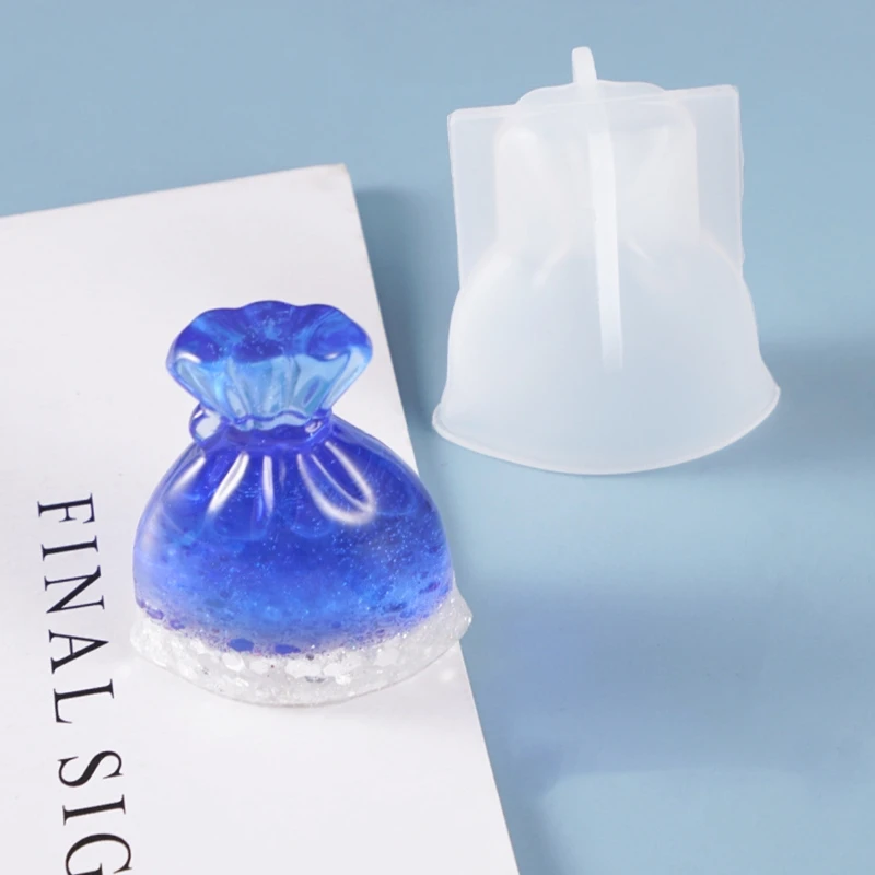 Y1UB Table Home Decoration Mold Crystal Epoxy Resin Mold Purse Lucky Bag Epoxy Mold