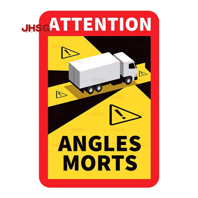 

JHSG Heavy Duty Vehicle Blind Spot Reflective Sticker Truck Blind Spot Sticker Car Reminder Label Funny Warning Sticker PVC