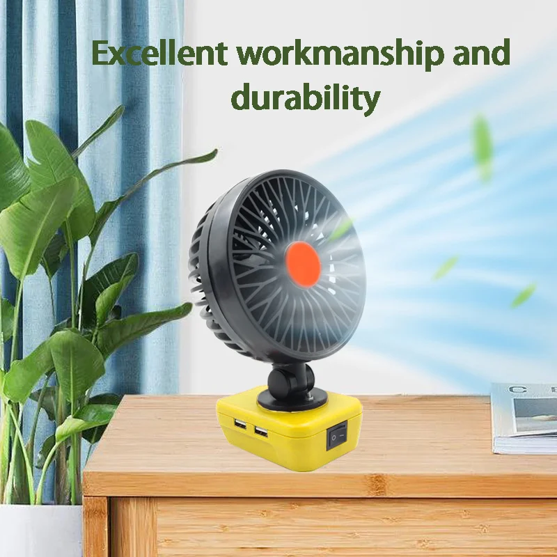 Imagem -03 - Ventilador Elétrico Portátil para o Telefone Móvel Banco de Potência Carga Rápida Polegadas Usb Milwaukee M18 18v Dewalt 20v 60v Li-ion Battery