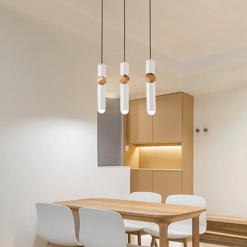 Estilo nórdico LED Pendant Light, Criativo Cilíndrico, Lustre Vertical, Lâmpada de Linha Longa, Adequado para Café, Bar, Mesa, Restaurante, Novo