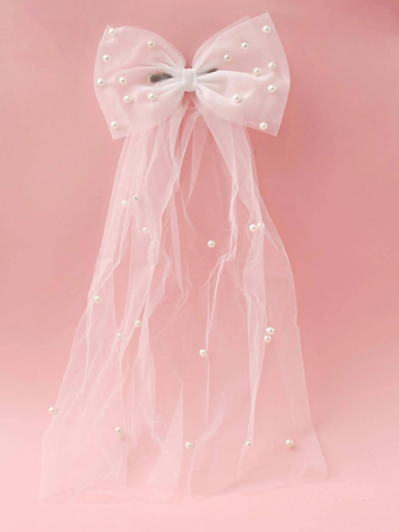 Wedding Pearl Veil, Bow Veil, wedding veil, wedding veil hair accessories, wedding decorations