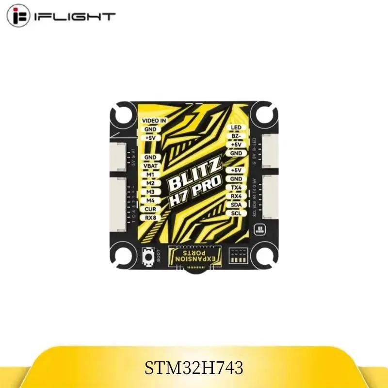 Controlador de vuelo iFlight BLITZ H7 Pro 4 - 12S STM32H743 OSD Baro Blackbox Smartaudio IRC Tramp VTX 35*35mm para piezas de drones FPV