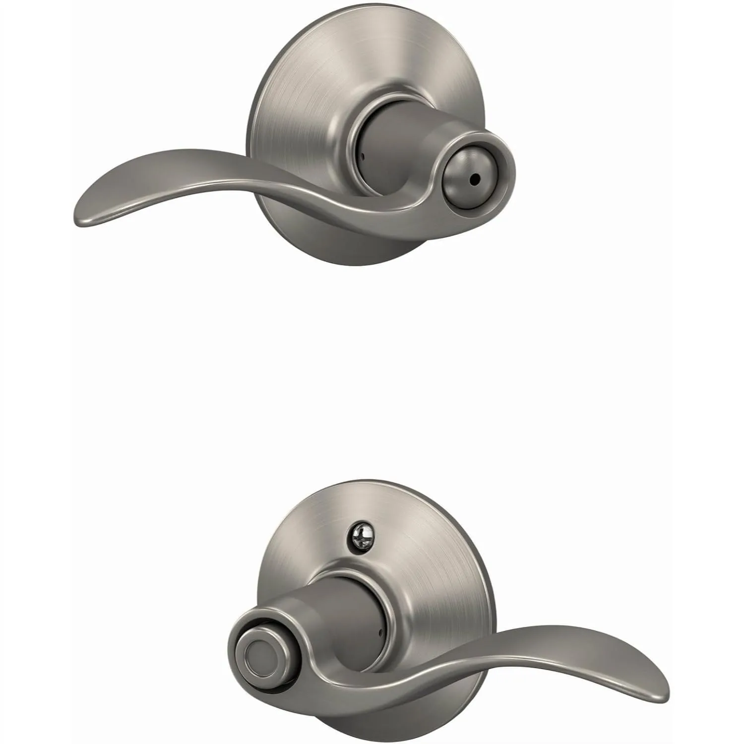 

Privacy Door Lever for Bedroom and Bathroom, Satin Nickel Finish, Easy DIY Installation
