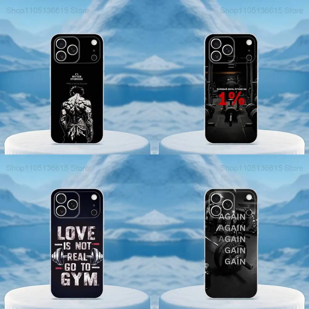 

Sports Art Fitness Phone Case For iPhone 16,15,14,13,12,11,17 Pro,Max,Plus,X,XS,XR,SE,Mini Transparent Soft Cover