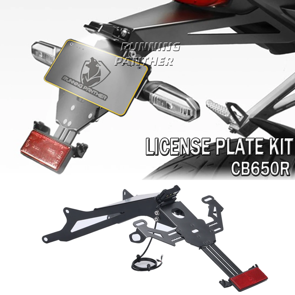 

For HONDA CB 650R cb650r CB650R 2021 2022 2023 short Plate Holder Rear Tail Frame Fender Eliminator Bracket License Plate Kit