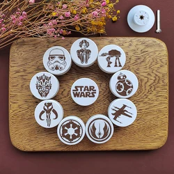 Disney Star Wars Wooden Engraved Drawer Knob Cabinet Pulls Kitchen Room Clothes Wall Hangings Hooks Children Furniture Handle