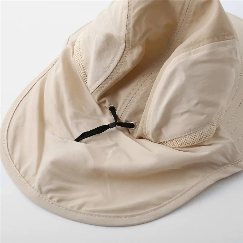 New Wide Brim Outdoor Sports Hat Neck Cover Quick Dry Jungle Hiking Cap Breathable UV Protection Sun Protected Cap Outdoor Use