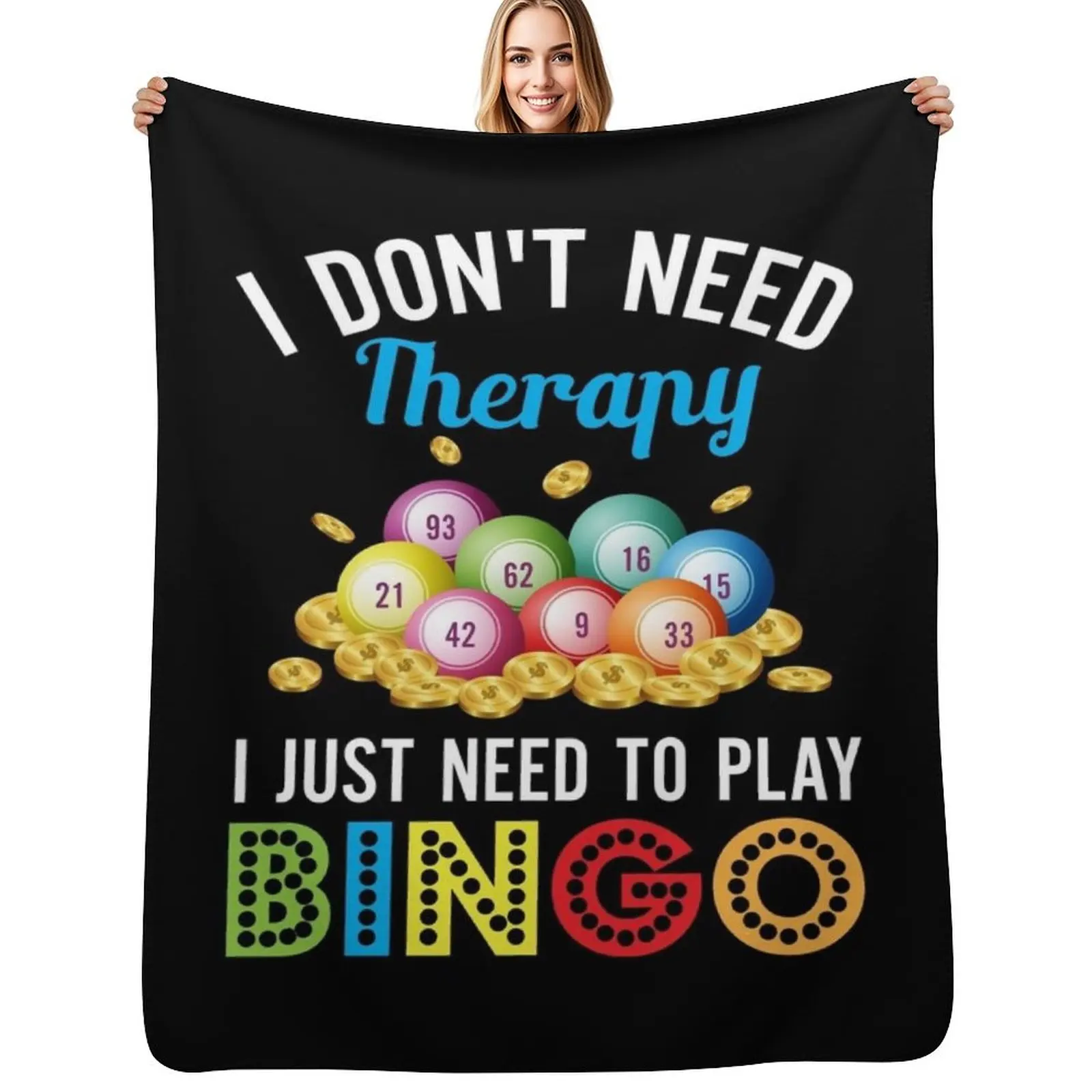 

I Just Need To Play Bingo Throw Blanket Giant Sofa Fashion Sofas Luxury Thicken Picnic Blankets
