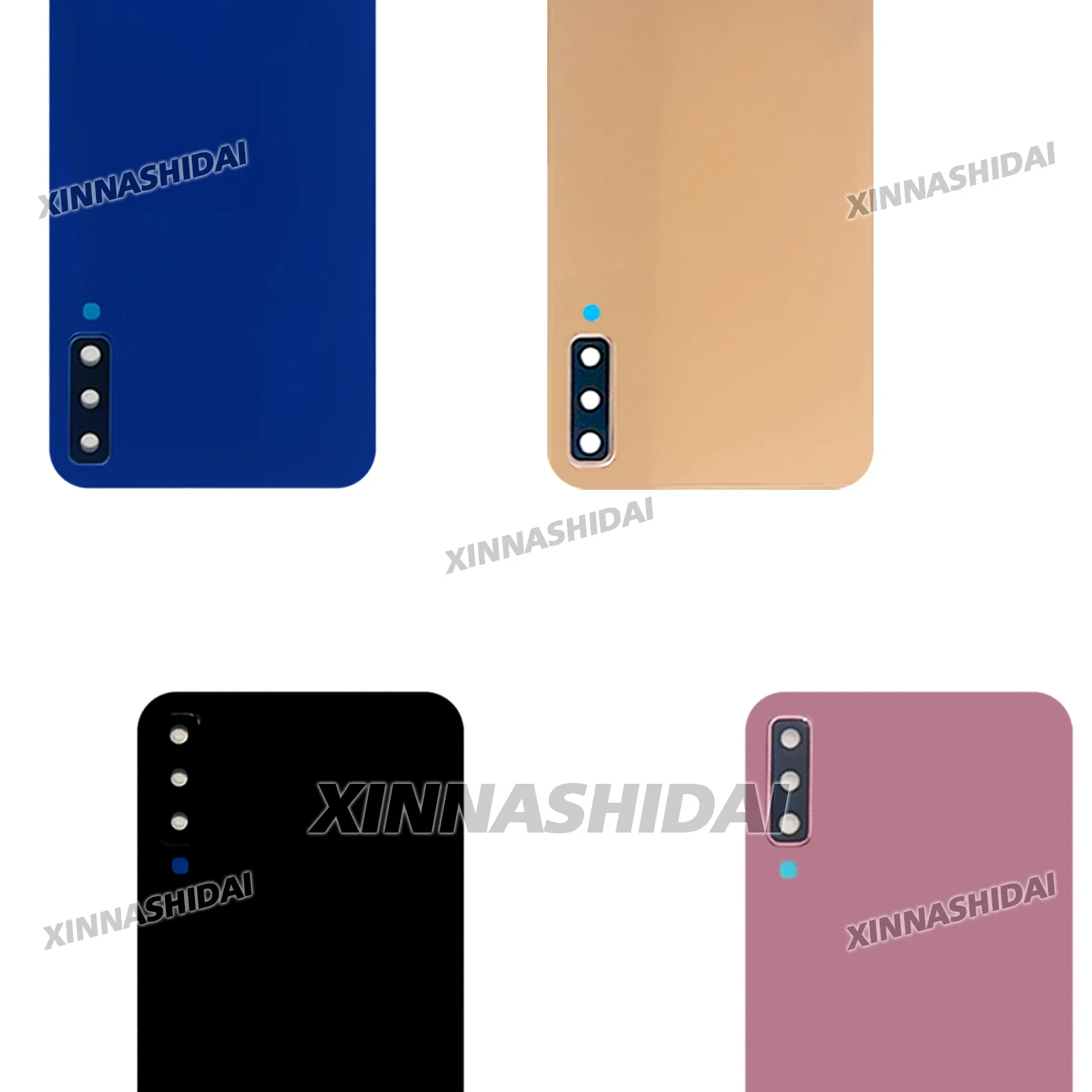 Nueva pantalla para Samsung Galaxy A7 2018 A750 A750F A750FN cubierta trasera de batería Panel de cristal A750 reemplazo de carcasa de puerta trasera ﻿
