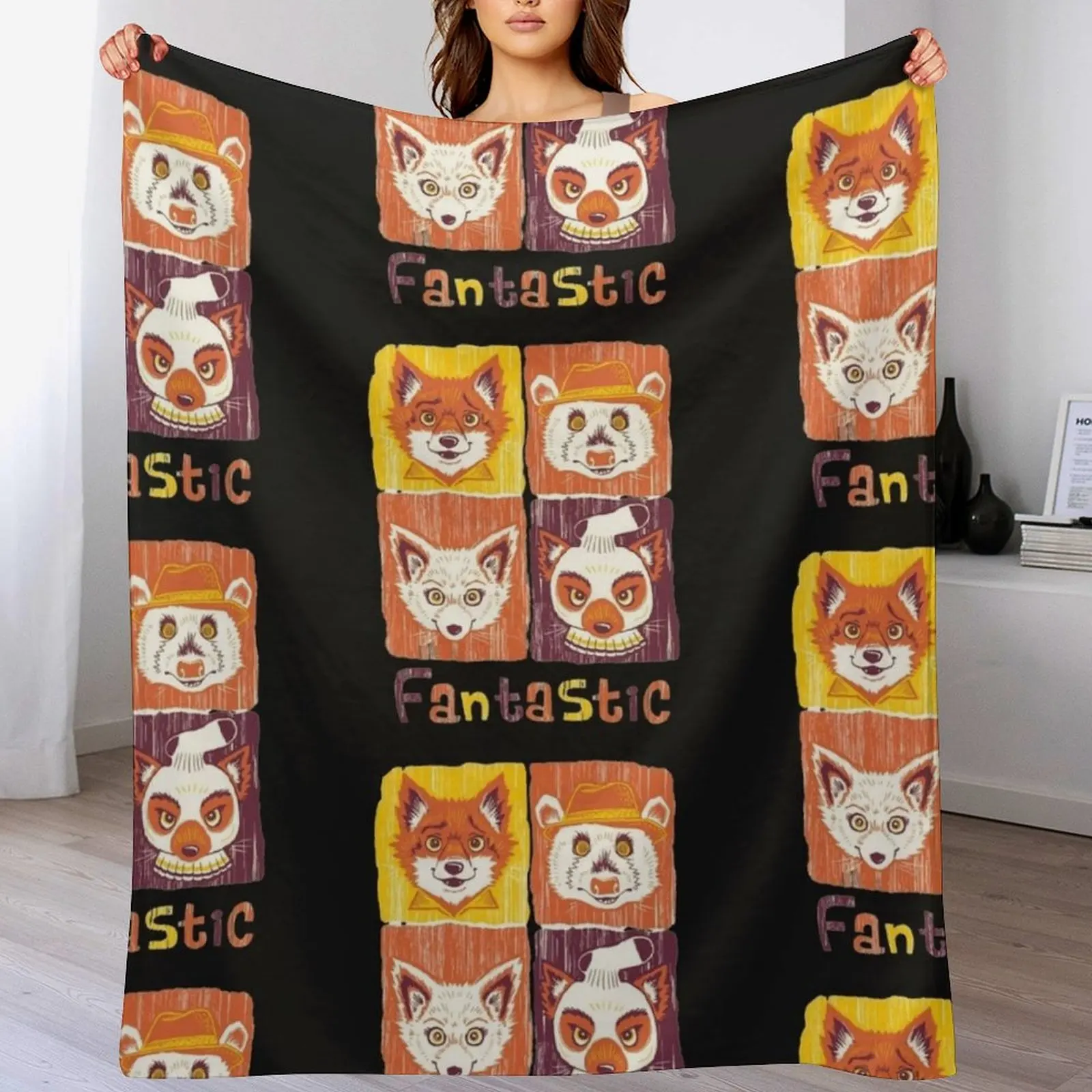 

fantastic mr fox classic Throw Blanket Soft Plaid Bed Luxury Thicken bed plaid Blankets