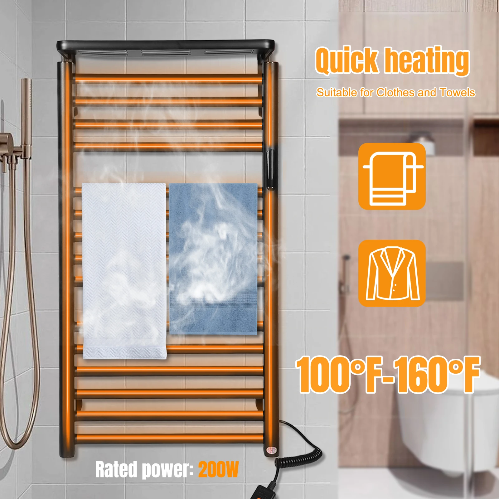 

Водонепроницаемая сушилка для полотенец на 15 слотов с таймером и контролем температуры, IP56, для дома, бассейна, салона красоты