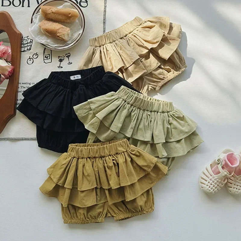 

2-8T Toddler Kid Baby Girl Clothes Ruffles Summer Infant Girls Shorts Elegant Cute Seet Casual Trousers Outfit