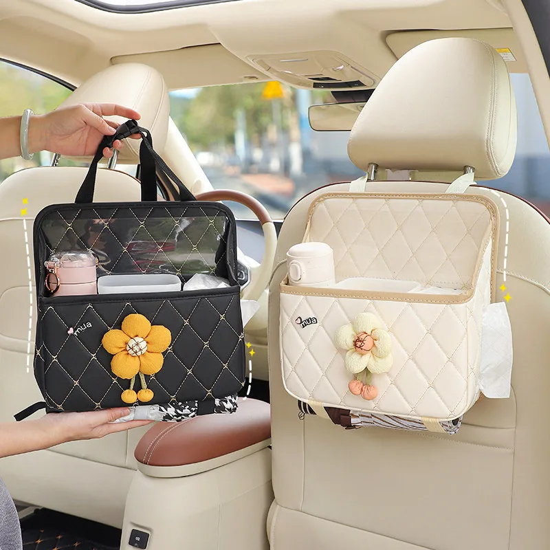 

Universal Car Tissue Box Hanging Multi-function Car Seat Back Tissue Box Hanging Bag Car Interior Storage Interior Accessories