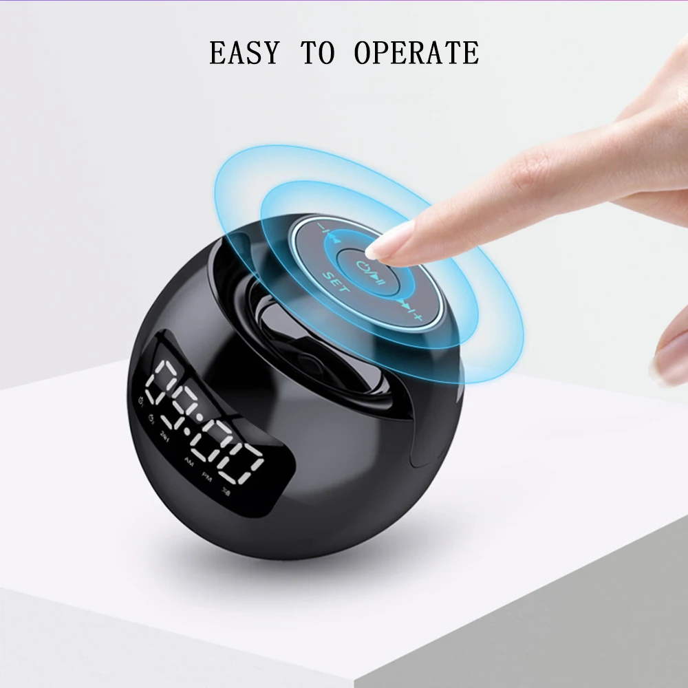 LED Digital Clock Smart Alarm Clock Smart Bluetooth 5.0 Clock Speaker FM Radio Colorful Light TF Card MP3 Music Play