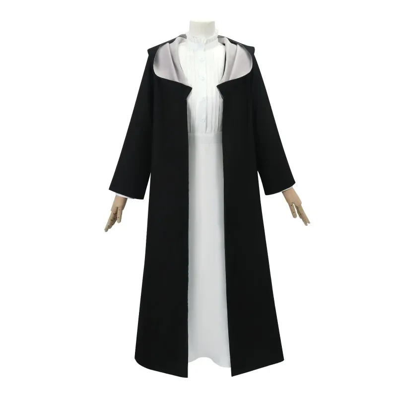 Disfraz de Cosplay de Anime Frieren, disfraz de helecho mágico, vestido, abrigo, conjunto completo con peluca para Halloween, carnaval, fiesta, puesta en escena