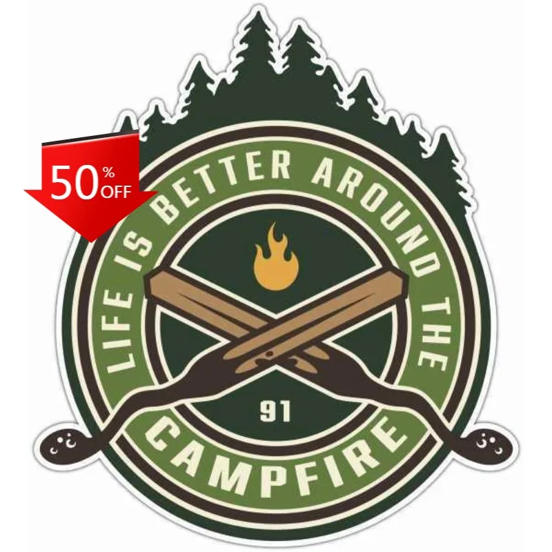 

Life Is Better Around The Campfire Camping Car Bumper Vinyl Sticker Decal Car Sticker Motorcycle Decal