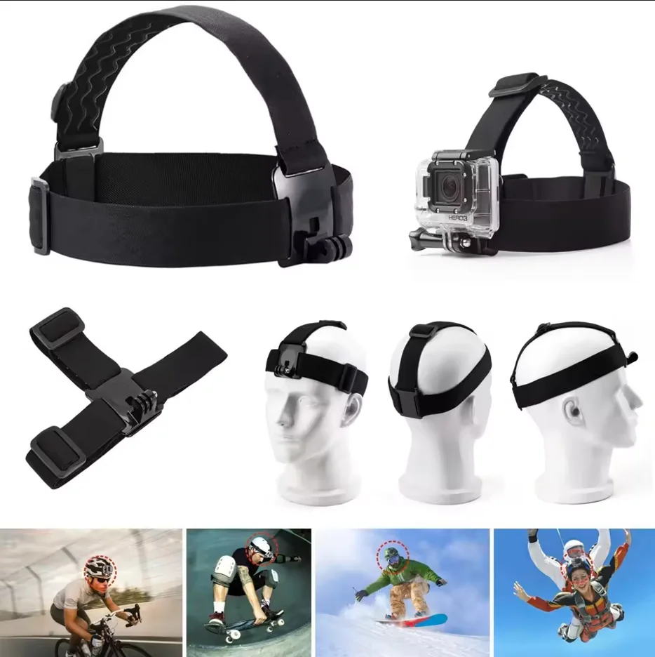 

Head Strap Mount Headband Adjustable Chest Belt For GoPro Hero/Insta360 Go Ultra/DJI Osmo Nano/360/Pocket 3/Action 6 5 4 3 2 Pho