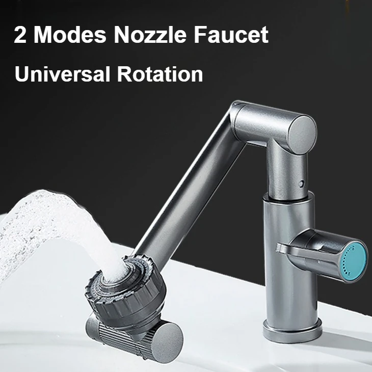 

2 Modes Universal Rotation Single Cold Faucet Bathroom Faucets Mouthwash Shower Spray Tap Stainless Steel Washbasin Tap