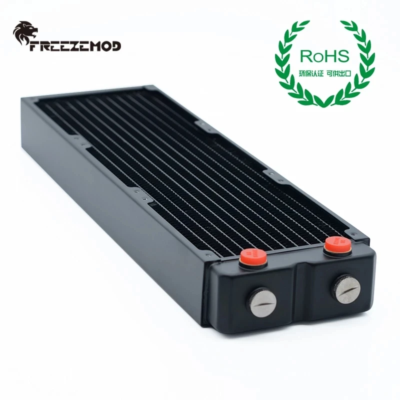 

REEZEMOD G1/4 360mm Computer Copper Radiator Double Layers 45MM Thick PC Water Cooler Heatsink For 120 Fan