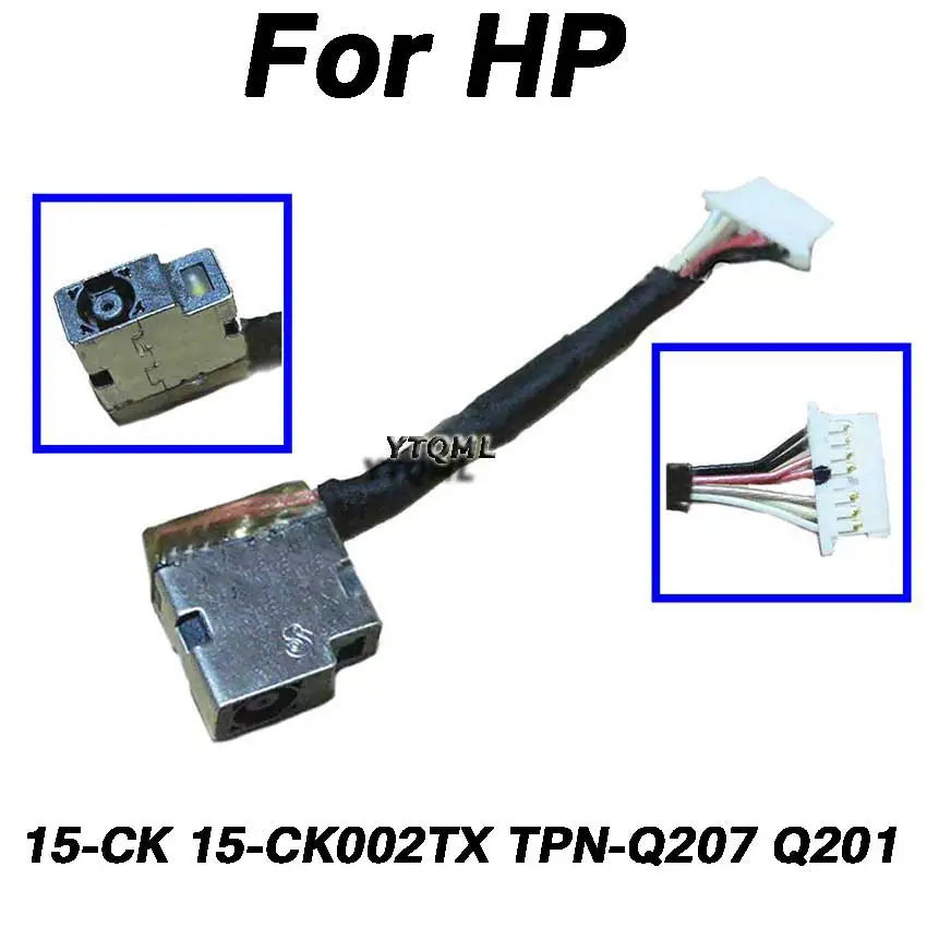 1Pcs New Laptop DC Power Jack Cable For HP 15-CK 15-CK002TX TPN-Q207 Q201 Charging Port Connector