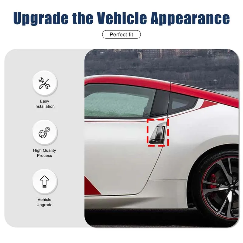

2x Real Carbon Fiber Exterior handle decorative cover For Nissan 370Z Z34 2009-2019 Car Accessories