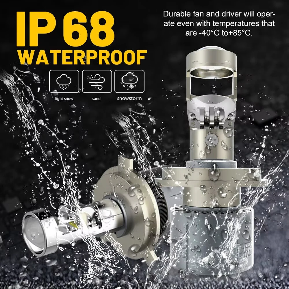 

1000W CANBUS Car LED Headlights H11 H4 9005 9006 H7 LED Projector Lens Bulbs 6000K White 1200000LM 12V 24V Auto Car Headlamp